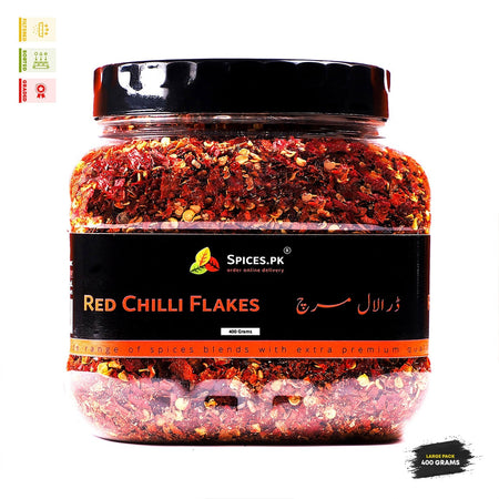 Red Chilli Flakes – Large Pack (دارا مرچ) – Crushed Red Pepper for Bulk Cooking – Spices.pk