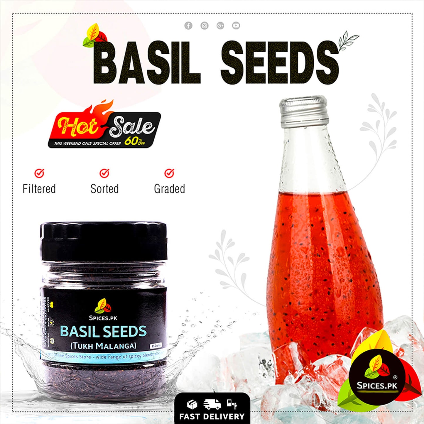 Shop pure Tukhm-e-Malanga online at best price from Spices.pk with fast nationwide cash on delivery in Pakistan.