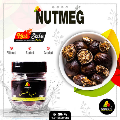 Nutmeg Jaifal Hot Sale offer – 60% off on premium quality filtered and graded whole nutmeg seeds with fast delivery.