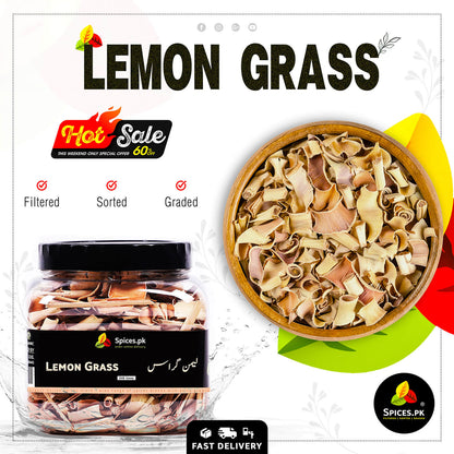 Hot Sale on Spices.pk Lemon Grass! Get 245g of premium, filtered, and graded dried لیمن گراس for a perfectly healthy daily kahwa.