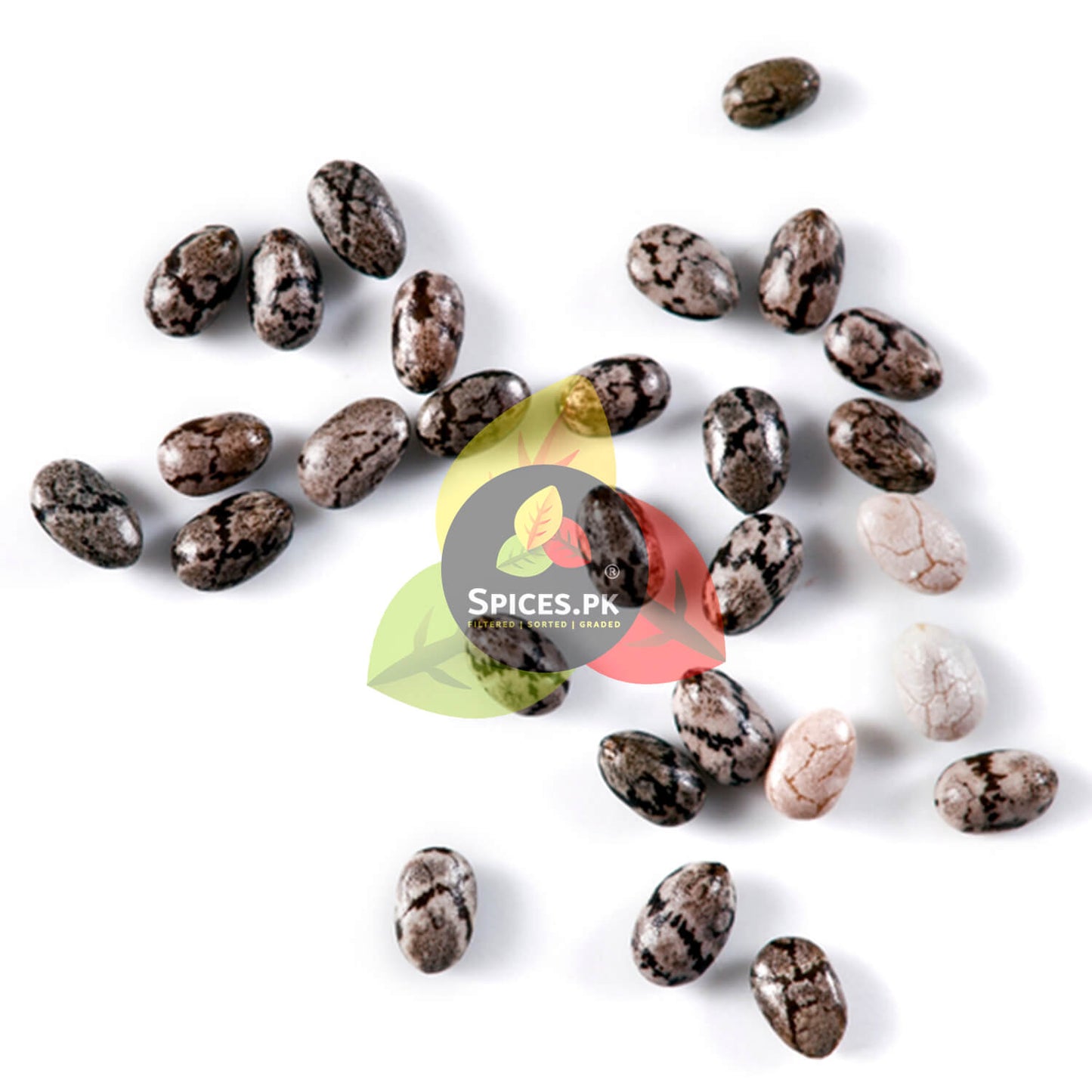 Close-up of premium raw organic chia seeds. High-fiber superfood for smoothies, baking, and weight loss diets.