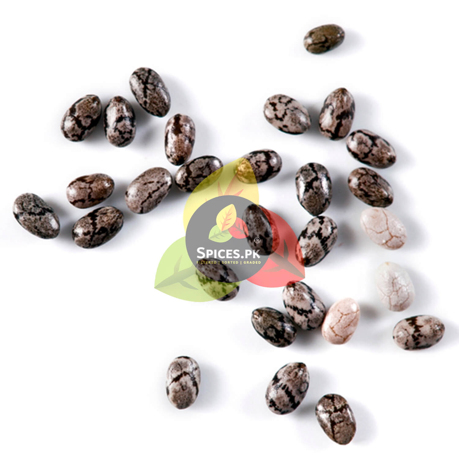 Close-up of premium raw organic chia seeds. High-fiber superfood for smoothies, baking, and weight loss diets.