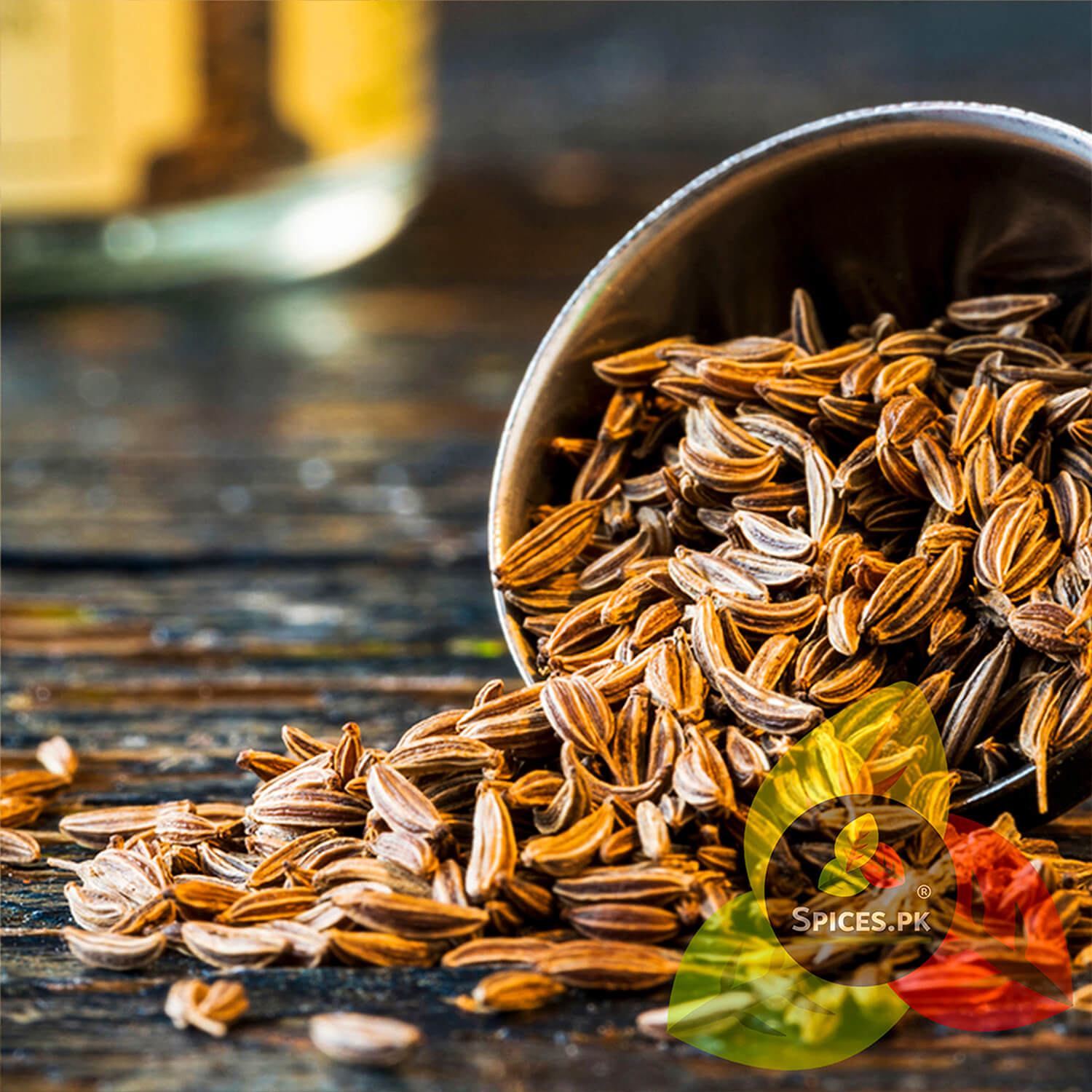 Close-up of clean, high-grade Kala Zeera (Black Cumin) seeds, showcasing the slender texture and rich aroma of pure Shahi Zeera.